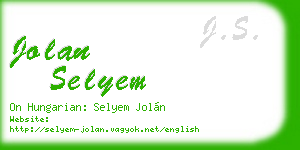 jolan selyem business card